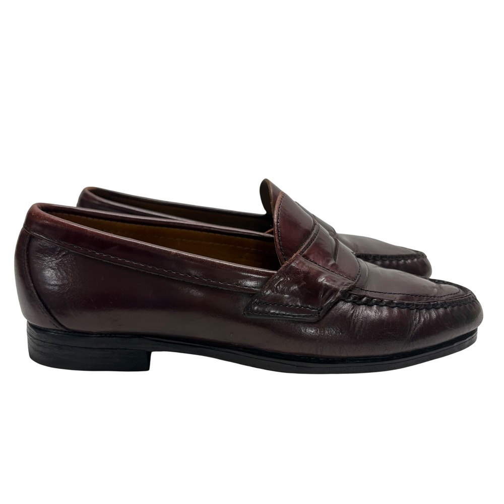 G.H. Bass & Co. Penny Loafer Mens 9 EE Burgundy Leather Weejuns Slip On Dress